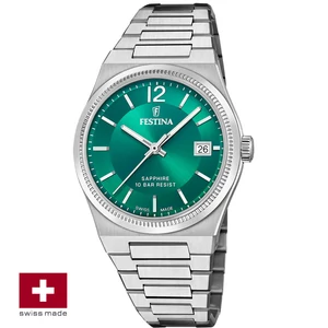 FESTINA SWISS F20035/5 női óra zöld számlappal acél csattal