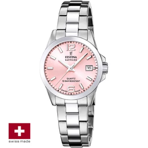 FESTINA SWISS F20049/3 női óra rózsaszín számlappal acél csattal