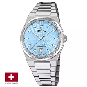 FESTINA SWISS F20051/3 férfi óra kék számlappal acél csattal