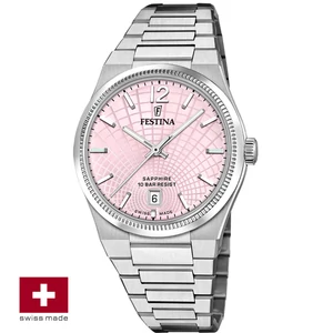 FESTINA SWISS F20052/3 női óra rózsaszín számlappal acél csattal