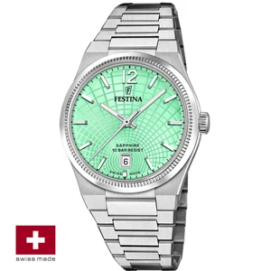 FESTINA SWISS F20052/4 női óra mentazöld számlappal acél csattal