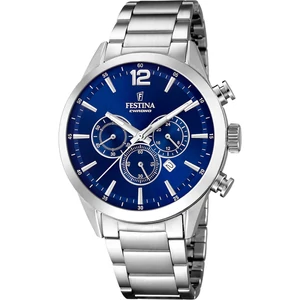 FESTINA - F20343/7 férfi óra kék számlappal acél csattal