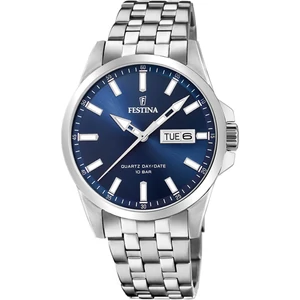 FESTINA - F20357/3 férfi óra kék számlappal acél csattal