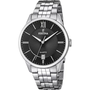 FESTINA - F20425/3 férfi óra fekete számlappal acél csattal