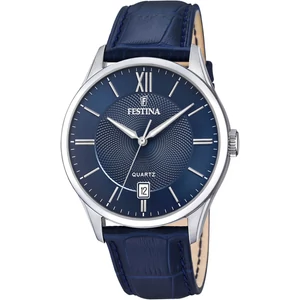 FESTINA - F20426/2 férfi óra kék számlappal kék bőrszíjjal