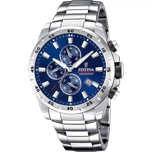 FESTINA - F20463/2 férfi óra kék számlappal acél csattal