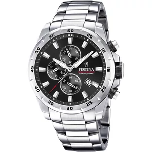 FESTINA - F20463/4 férfi óra fekete számlappal acél csattal
