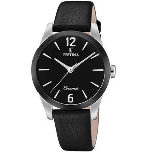 FESTINA - F20473/6 női óra fekete számlappal fekete bőrszíjjal