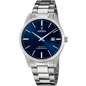 FESTINA - F20511/3 férfi óra kék számlappal acél csattal