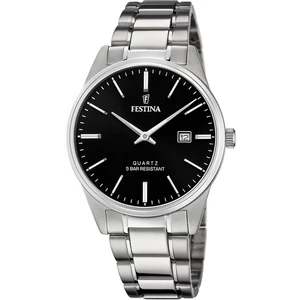 FESTINA - F20511/4 férfi óra fekete számlappal acél csattal