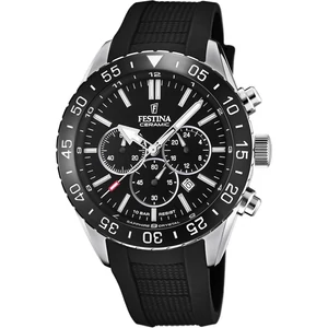 FESTINA - F20515/2 férfi óra fekete számlappal fekete szilikon (gumi) szíjjal