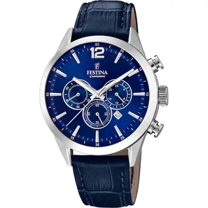 FESTINA - F20542/2 férfi óra kék számlappal kék bőrszíjjal