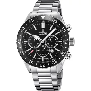 FESTINA - F20575/3 férfi óra fekete számlappal acél csattal