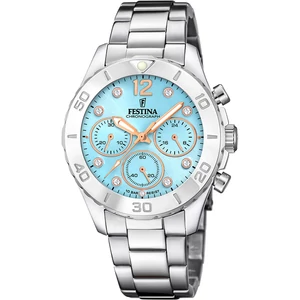 FESTINA - F20603/4 női óra tiffany számlappal, cirkónia kövekkel acél csattal