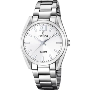 FESTINA - F20622/1 női óra ezüst számlappal acél csattal