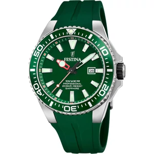 FESTINA - F20664/2 férfi óra zöld számlappal zöld szilikon (gumi) szíjjal