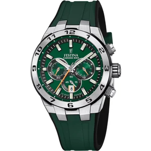 FESTINA - F20671/2 férfi óra zöld számlappal bőr / zöld szilikon (gumi) szíjjal