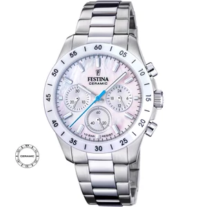 FESTINA - F20693/1 női óra gyöngyház számlappal acél csattal