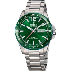 FESTINA - F20698/3 férfi óra zöld számlappal TITÁN csattal