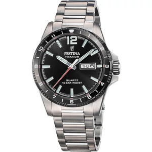 FESTINA - F20698/4 férfi óra fekete számlappal TITÁN csattal