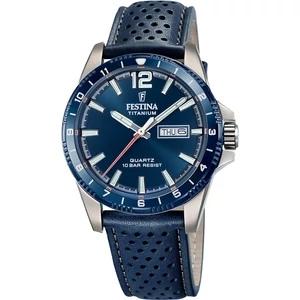 FESTINA - F20699/2 férfi óra kék számlappal kék bőrszíjjal