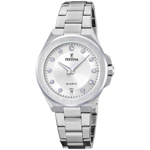 FESTINA - F20700/1 női óra gyöngyház számlappal, cirkónia kövekkel acél csattal