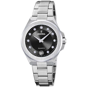 FESTINA - F20700/6 női óra fekete számlappal, cirkónia kövekkel acél csattal