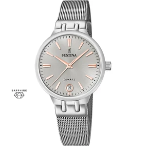 FESTINA - F20712/1 női óra ezüst számlappal acél csattal