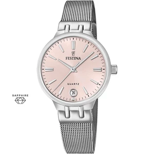 FESTINA - F20712/3 női óra rózsaszín számlappal acél csattal