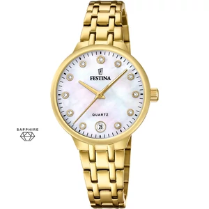 FESTINA - F20719/1 női óra gyöngyház számlappal acél csattal (PVD)