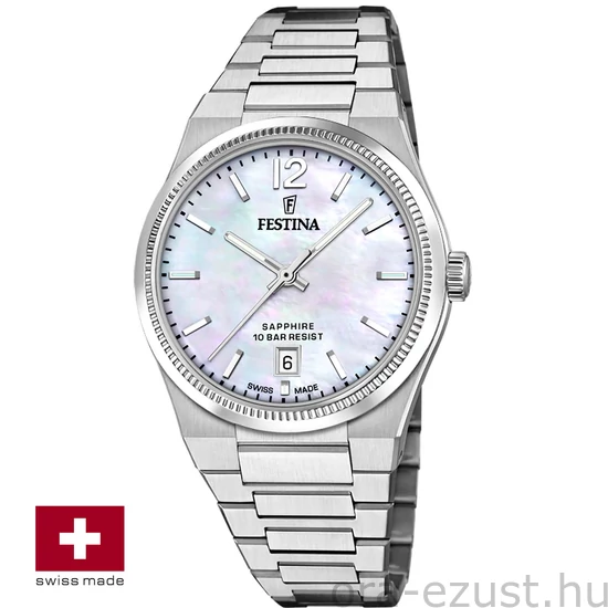 FESTINA SWISS F20052/1 női óra gyöngyház számlappal acél csattal