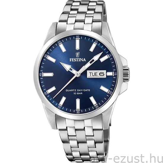 FESTINA - F20357/3 férfi óra kék számlappal acél csattal