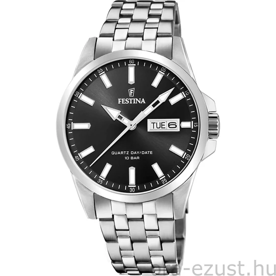 FESTINA - F20357/4 férfi óra fekete számlappal acél csattal