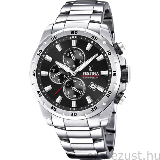 FESTINA - F20463/4 férfi óra fekete számlappal acél csattal