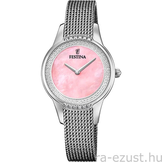 FESTINA - F20494/5 női óra rózsaszín gyöngyház számlappal cirkónia kövekkel acél csattal