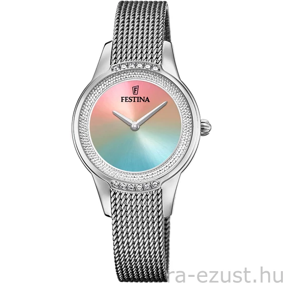 FESTINA - F20494/9 női óra rainbow számlappal cirkónia kövekkel acél csattal
