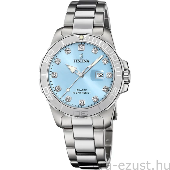 FESTINA - F20503/5 női óra kék számlappal cirkónia kövekkel acél csattal