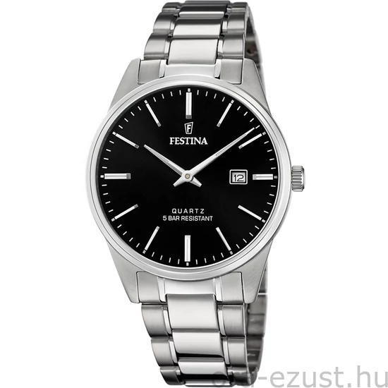 FESTINA - F20511/4 férfi óra fekete számlappal acél csattal