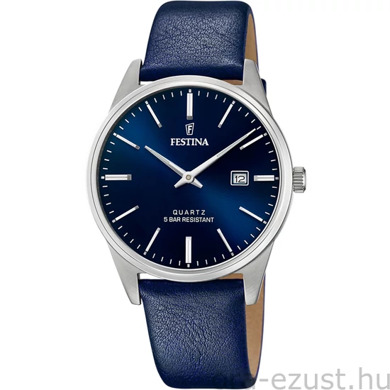 FESTINA - F20512/3 férfi óra kék számlappal kék bőrszíjjal