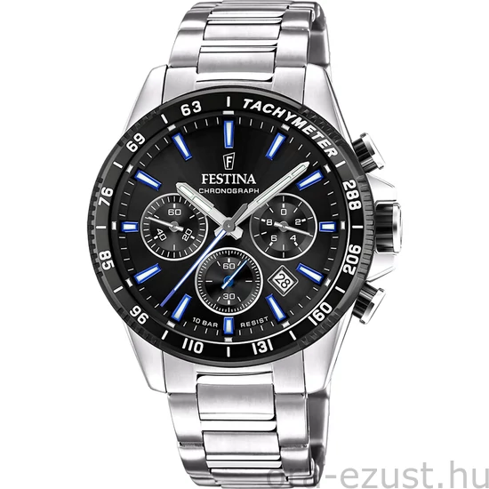 FESTINA - F20560/5 férfi óra fekete / kék számlappal acél csattal