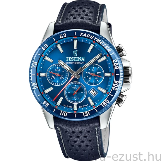 FESTINA - F20561/3 férfi óra kék számlappal kék bőrszíjjal