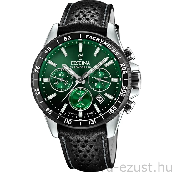 FESTINA - F20561/5 férfi óra zöld / fekete számlappal fekete bőrszíjjal