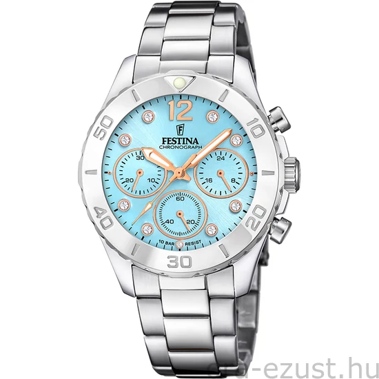 FESTINA - F20603/4 női óra tiffany számlappal, cirkónia kövekkel acél csattal