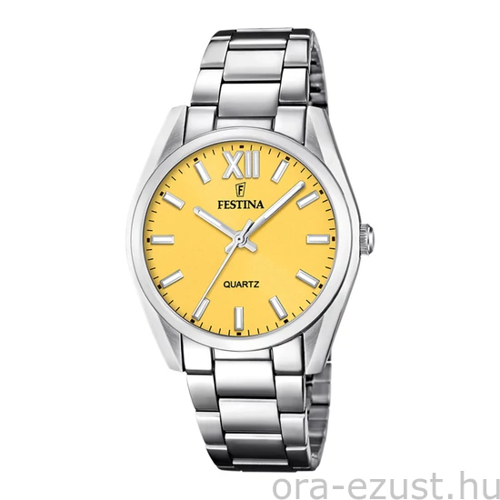 FESTINA - F20622/G női óra sárga számlappal acél csattal