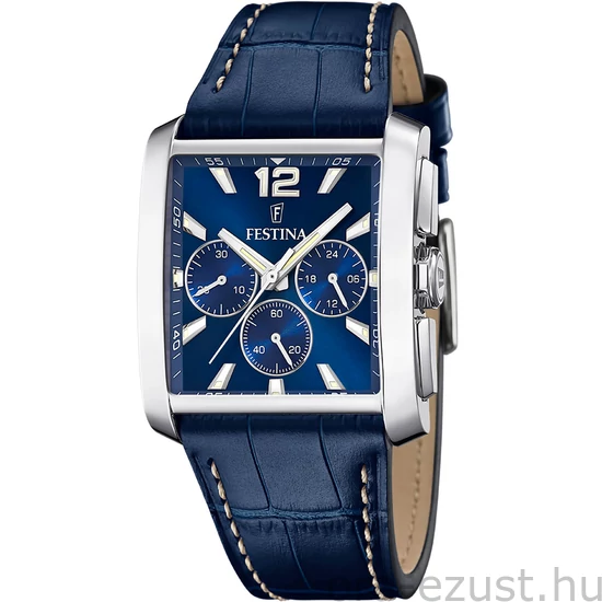 FESTINA - F20636/2 férfi óra kék számlappal kék bőrszíjjal