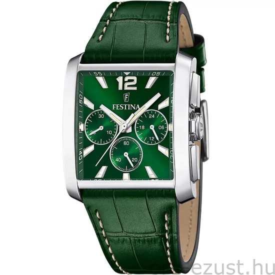 FESTINA - F20636/3 férfi óra zöld számlappal zöld bőrszíjjal