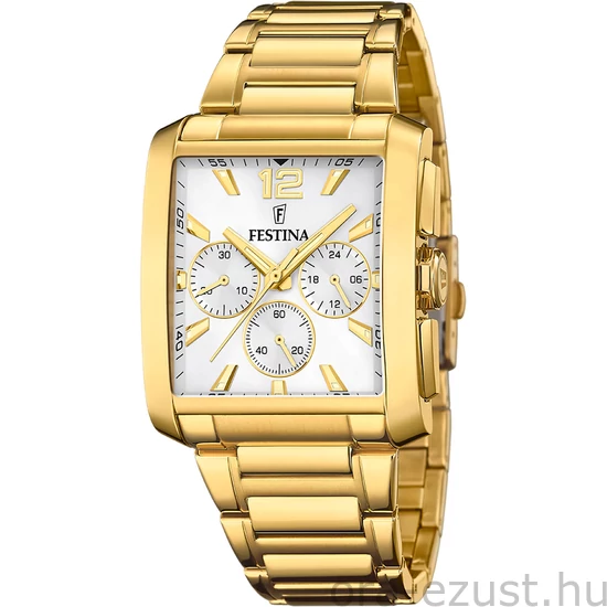 FESTINA - F20638/1 férfi óra ezüst számlappal acél csattal (PVD)
