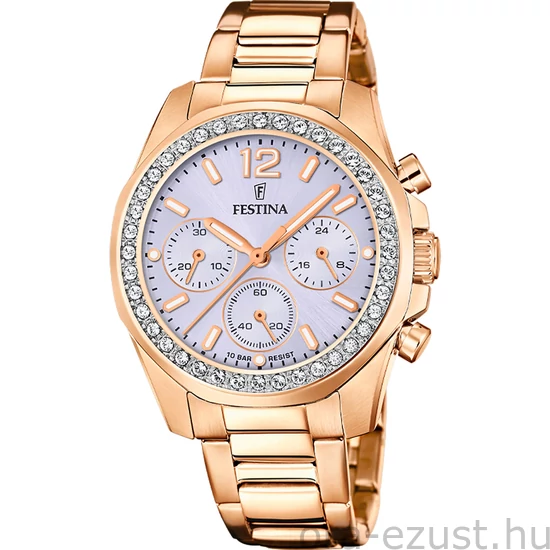 FESTINA - F20639/9 női óra gyöngyház számlappal, cirkónia kövekkel acél csattal (PVD)