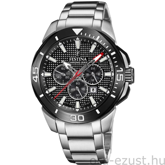 FESTINA - F20641/4 férfi óra fekete számlappal acél csattal