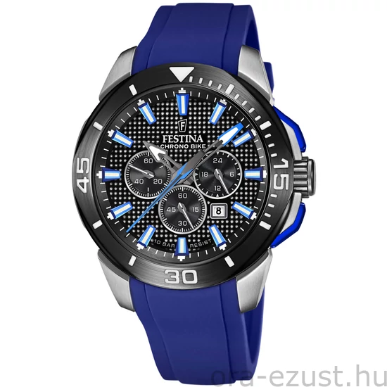 FESTINA - F20642/1 férfi óra fekete / kék számlappal kék szilikon (gumi) szíjjal